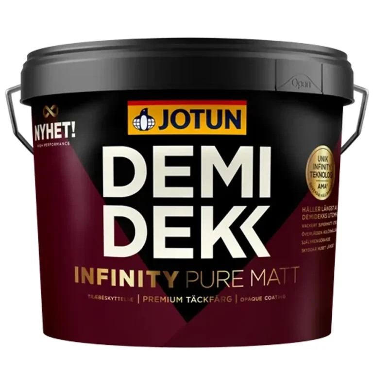 Jotun Demidekk Infinity Pure Matt emmer – premium dekkende houtbeits met supermatte afwerking
